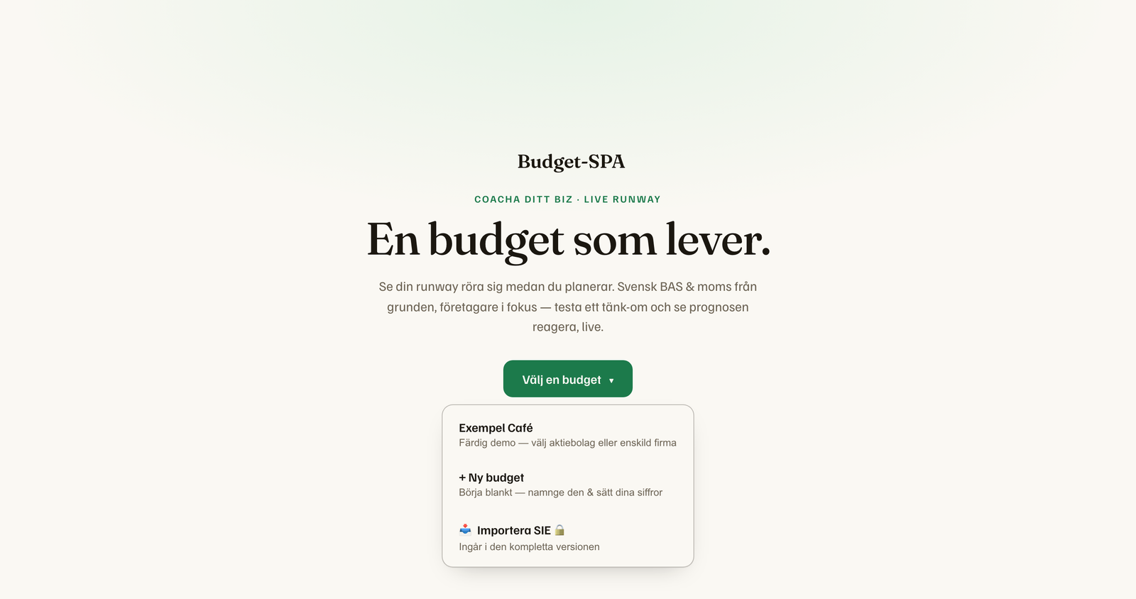 The budget picker